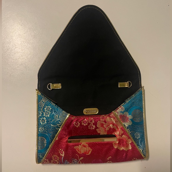 Japanese Asian Jacquard Brocade Clutch Wallet Purse - Picture 5 of 6